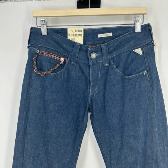 REPLY Bootcut Womens Swenfani Jeans Size 28 Long Inseam Low Rise Y2K Western - Picture 3 of 12